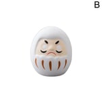 Japansk traditionell stil Daruma docka, staty prydnad kreativ white 1pcs