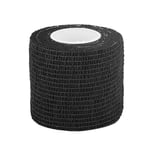 Pangdingk Saison Scolaire Bandage élastique, Bandage Auto-adhésif pour la Main, étanche 10 pièces pour prévenir Les blessures Sportives(Black, 5cmx4.5m)