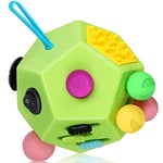 VCOSTORE Fidget Cube à 12 Faces - Cube Anti Stress Fidget Toys Adultes Fidget Antistress Jouet pour Tous Les âges avec TDAH, TDA, TSA, ADHD