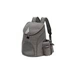 ERTGHH Gbb Pet Backpack Foldaway Pet Carrier Backpack for Cat Dog Outside Travel Carrier for Small Medium Dogs Cats Portable Cat Backpack Pet Supplies (Color : Gris)