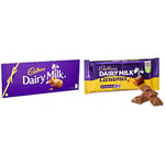 Cadbury Dairy Milk Chocolate Gift Bar 850g & Dairy Milk Caramel Chocolate Bar, 120g