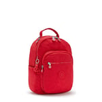 Kipling SEOUL S, Small Backpack with Laptop Protection 13 Inch, 35 cm, 14 L, 0.50 kg, Red Rouge