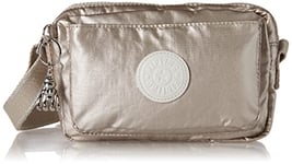 Kipling Abanu, Sac à Main bandoulière Femme, Métal Brillant, Taille Unique