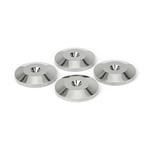 Dynavox Spike Lot de 4 rondelles de Protection élégantes pour Enceintes et appareils HiFi Protection Contre Les Rayures sur Le Sol ou Les étagères Hi-FI Argenté