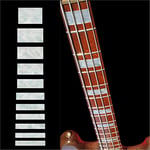 Inlay Sticker Marqueurs de Frettes pour Guitares & Basses - Jazz Bass blocs - Perle Blanche