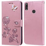 Coque pour Huawei Y7 2019 Housse,Fonction de Support,Fente pour Carte,Silicone TPU,Flip Étui Case pour Huawei Y7 2019(6.26")