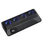 Xclio ONE Compact Notebook Cooler Black 4x40mm Quiet Blue LED Fans Adj