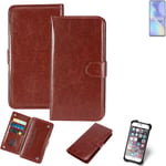 Case For Tecno Spark 10 Pro Brown Protective Flip Cover Folding Bag Book Cell Ph