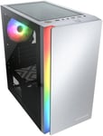 Gaming|Boitier Pc Gaming|Purityrgbwhite-Panneau Latéral En Verre Trempé-Rgb Personnalisable-Compatible Avec Cartes Mères Atx,Micro Atx Et Mini Itx-Compartiment Psu