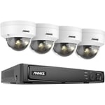 Annke - 8CH 4K Surveillance autonome PoE nvr x 4 pcs 1080p 24H Full Color Night Vision Security Camera