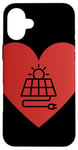 Coque pour iPhone 16 Plus Panneau Solaire En Forme De Coeur Symbole De L'amour