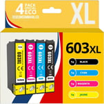 603XL - Pack de 4 Cartouches d'encre Compatible pour Epson 603 XL Etoile de Mer - pour Epson XP-2100 XP-2155 XP-3100 XP-4100 WF-282