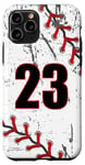 Coque pour iPhone 11 Pro Numéro 23 Baseball 23 Numéro Amoureux de Baseball Vintage Rétro