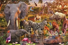 Ravensburger - Puzzle Adulte - Puzzle 3000 pièces - Animaux du continent africain - Adultes et enfants à partir de 14 ans - Puzzle de qualité supérieure fabriqué en Europe - Animaux sauvages - 17037