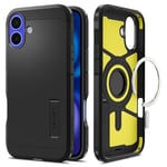 Spigen Tough Armor (AI) MagFit Case for iPhone 16, Compatible with MagSafe Accessories - Black