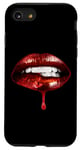 Coque pour iPhone SE (2020) / 7 / 8 Chemise à lèvres sexy, rouge à lèvres, gloss à lèvres, art des lèvres rouge