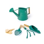 Hape Set Jardinage Enfant - Arrosoir, Truelle, Râteau, Pelle Inclus - Adapté aux Enfants de 4 ans et plus - Loisirs Créatifs Cadeau Manuel Jeux Enfant Jardin - Apprendre à Faire Pousser des Plantes