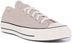 Converse 172680C Ct As Mens Recycled Canvas Low Trainers In Stone Size Uk 7 - 11