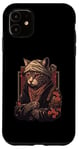 Coque pour iPhone 11 Yakuza Chat Japonais Mafia Tatouage Fleurs