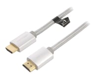 Cable HDMI 2.0 prise male des deux cotes UHD 4K 3D 2m - Noir