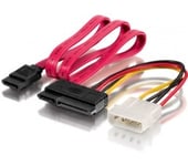 Equip 112054, 0,65 M, Molex (4-Stift), Sata 15-Kontakt, Manlig Kontakt, Rakt