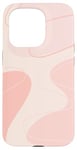 Coque pour iPhone 15 Pro Forme géométrique minimaliste de couleur neutre rose clair