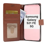 New Standcase Wallet Samsung Galaxy S21 FE 5G (SM-G990B) (Brun)