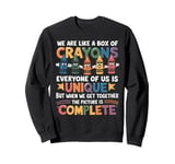 Back To School Funny Teacher We Are Like a Box of Crayons Sweatshirt