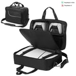 Sacoche de Transport PS5 Slim, Sac de Transport avec Compartiments pour Console Manettes et Accessoires PlayStation 5 Slim, Noir