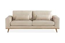 Copenhagen 3-seter Sofa Fløyel - Beige Velour sofa & fløyel