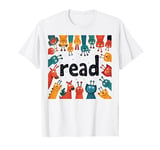 Animals Read Reading Book Library First Day Of School Kids T-Shirt