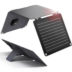 BigBlue 20W ETFE Solar Charger (5V/4A Max) with Kickstand, SolarPowa 20 Portable Solar Panel Charger with USB-A and USB-C, IP65 Waterproof, Compatible with iPhone, iPad, Samsung, LG etc.