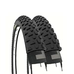 Ecovelò Unisex - Adult 26 x 2.10 2 Tyres MTB 26 x 2.10 (54-559), Black, One Size