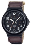 Casio Standard Analog Cloth Strap Black Dial Quartz MW-240B-5BV Men's Watch