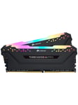 Corsair Vengeance RGB PRO DDR4-3200 - 16GB - CL16 - Dual Channel (2 pcs) - Intel XMP - Sort med RGB