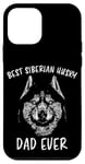 Coque pour iPhone 12 mini Meilleur papa husky sibérien de tous les temps : un drôle de husky sibérien