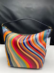 Paul Smith SWIRL Leather HOBO Bag Women's Shoulder stripe Handbag