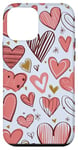 Coque pour iPhone 12 mini Coeurs d'amour mignons Saint Valentin Funny Valentine