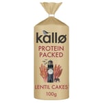 Kallo Protein Packed Lentil Cakes, Low Fat Healthy Snacks, Vegan & Coeliac Friendly, Gluten Free & Sugar Free with No Artificial Colours or Flavours, Single Pack – 1 x 100g