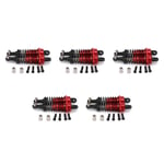 10 Pièces Amortisseur Réglable D'Amortisseur de 65 mm pour Rc Voiture 1/18 A959 A969 A979 K929 , Rouge