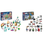 LEGO ǀ Disney Princess Advent Calendar 2024 Star Wars Advent Calendar 2024, Christmas Countdown Building Toy Set, Idea for 6 Plus Year Old Boys, Girls and Fans 43253 + 75395