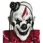 Läskig clownmask Halloween latex skallig huvud ond joker skräck maskerad accessoar kostym rekvisita