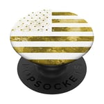 Grungy Black White American Flag Vintage USA Patriotic Gift PopSockets PopGrip - Support et Grip pour Smartphone/Tablette avec un Top Interchangeable