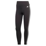 adidas Women's Train Essentials 3-Stripes High-Waisted 7/8 Leggings, Black, XXS