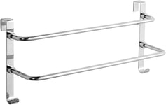 EMKE Double Towel Rail, Bathroom Over the Door Hanging Towel Rack with Hooks, S