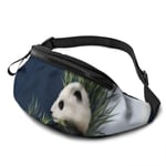 XCNGG Sac de taille en cours d'exécution Sac de taille de loisirs Sac de taille Sac de taille de mode Cute Panda On Moon Waist Pack Bag for Men Women,Casual Running Belt Bags Hip Bum Bag with Adjustab