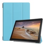 Lenovo Tab E10 tri-fold nahkainen flip suojakotelo - Vaaleansininen Tummansininen