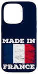 Coque pour iPhone 14 Pro Made In France With French Flag Novelty Graphic Cool Designs