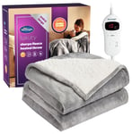 Silentnight Luxury Sherpa Fleece Heated Throw