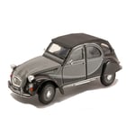 CITROEN 2 CV CHARLESTON 1980 GREY/BLACK 1:24 Welly Auto Stradali Die Cast